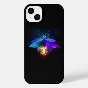 Neon Firefly on black iPhone 14 Plus Case