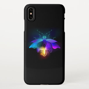 Neon Firefly on black iPhone Case