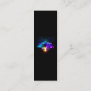 Neon Firefly on black Mini Business Card