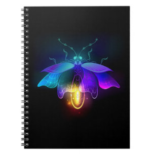 Neon Firefly on black Notebook