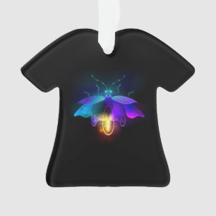 Neon Firefly on black Ornament