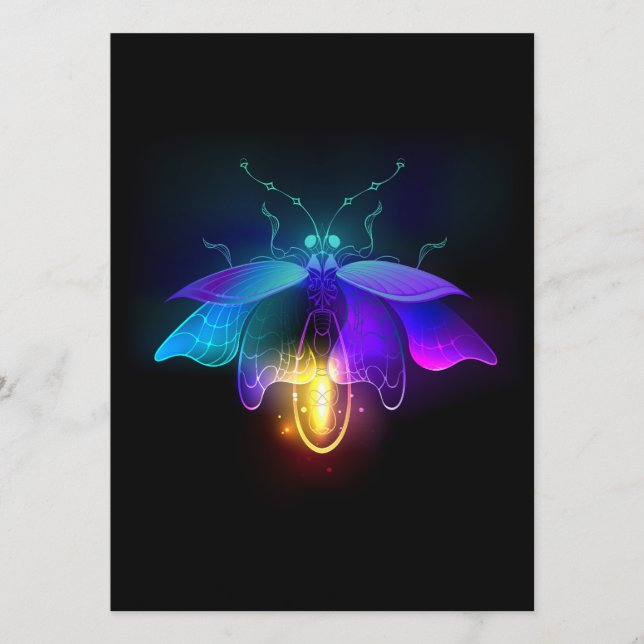 Neon Firefly on black Program (Front)