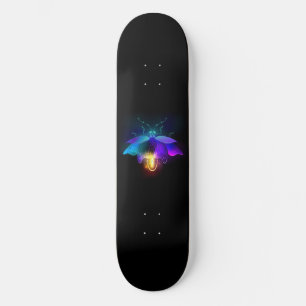 Neon Firefly on black Skateboard
