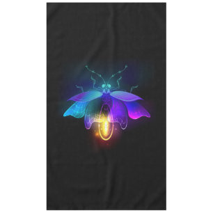 Neon Firefly on black Tablecloth
