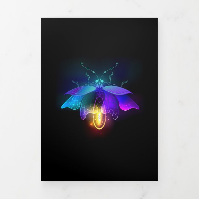 Neon Firefly on black Tri-Fold Programme (Cover)