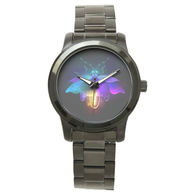 Neon Firefly on black Watch (Front)