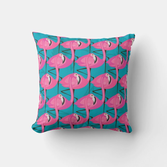 Neon Flamingos Cushion (Front)