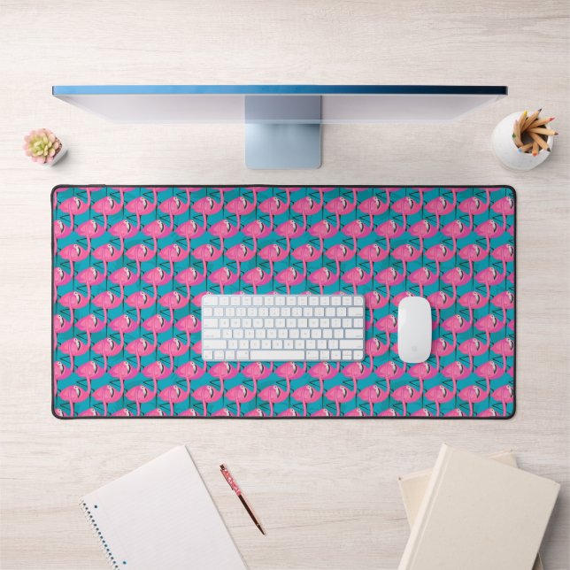Neon Flamingos Desk Mat (Office 1)