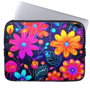 Neon Floral Fantasy Laptop Sleeve