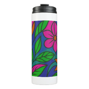 Neon Floral Pattern – Bold Colourful Flower Mug
