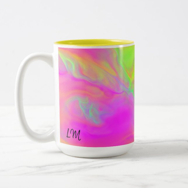 Neon Flow Personalised Mug (Left)