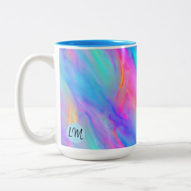 Neon Flow Personalised Mug (Left)