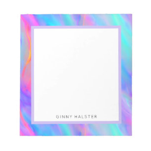 Neon Flow Personalised Notepad 5.5" x 6"