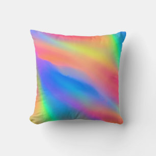 Neon Flow Throw Pillow