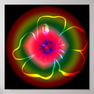NEON FLOWER POSTER