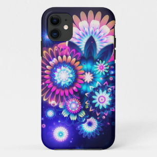 Neon Flowers iPhone 11 Case