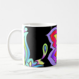 Neon Flowers Coffee Mug