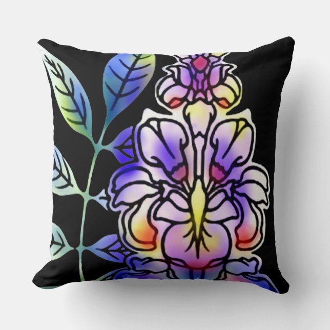 Neon Flowers Cushion (Front)