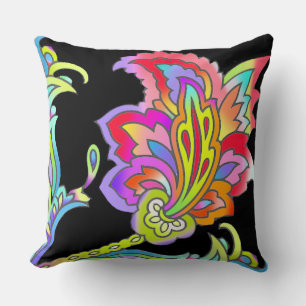 Neon Flowers Cushion