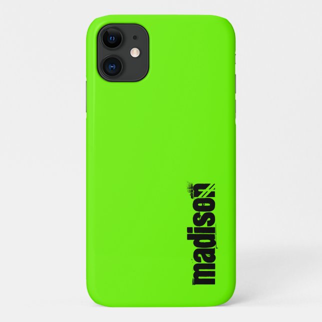 Neon Fluorescent Green Case-Mate iPhone Case (Back)