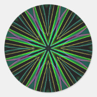 Neon Fluorescent Green Lavender Star Burst