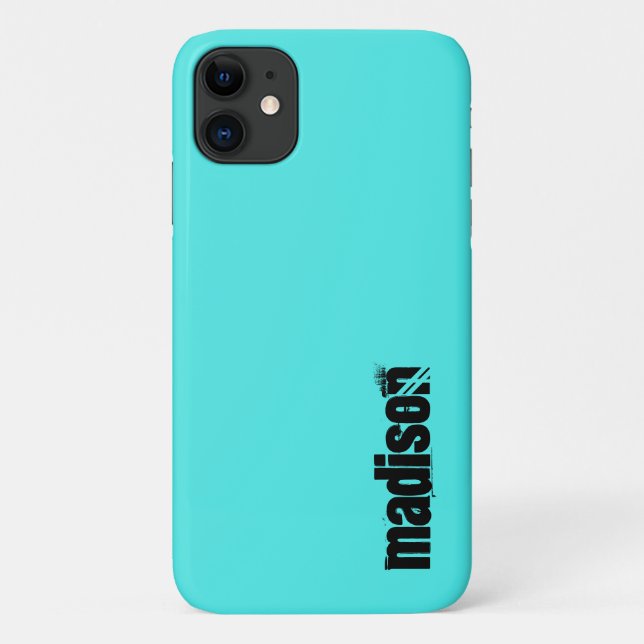 Neon Fluorescent Turquoise Case-Mate iPhone Case (Back)