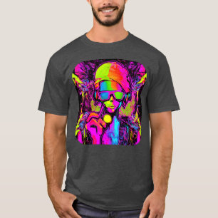 Neon Fluorescent UV Electro Music Party family T-Shirt