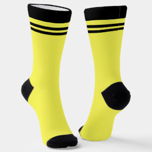 neon Fluorescent yellow lemon bright colour Socks