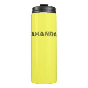 neon Fluorescent yellow lemon bright colour Thermal Tumbler