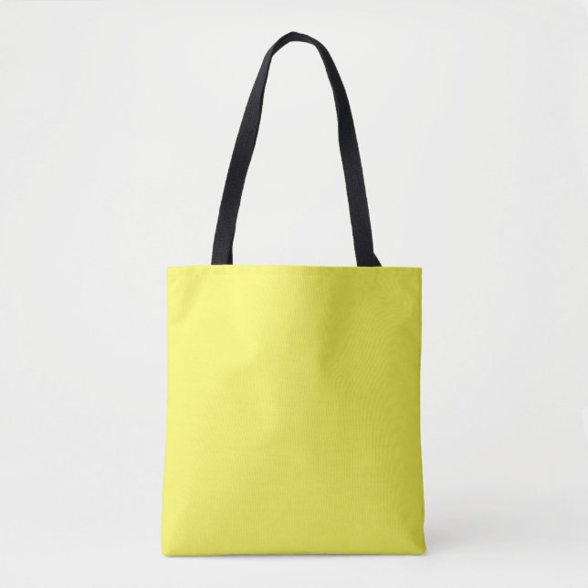 neon Fluorescent yellow lemon bright colour Tote Bag (Front)