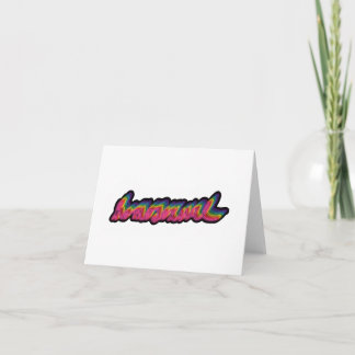 neon font "homosexual" greeting card