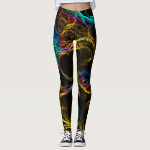 Neon Fractal 1 Leggings