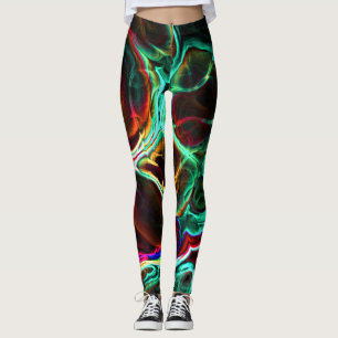Neon Fractal 2 Leggings