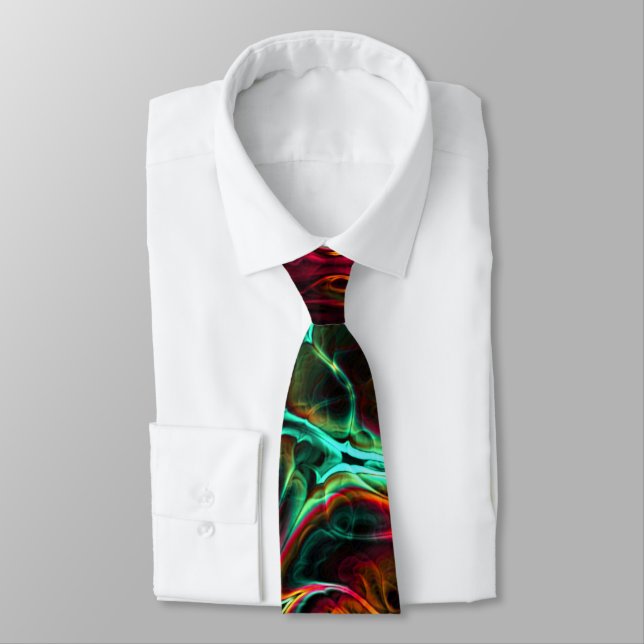 Neon Fractal 2 Tie (Tied)