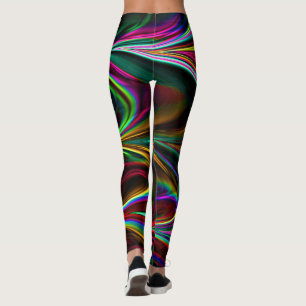 Neon Fractal 6 Leggings