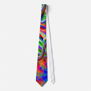 Neon Fractal Tie