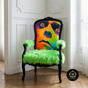 Neon Frankenstein Monster Pop Art Decoupage Tissue Paper