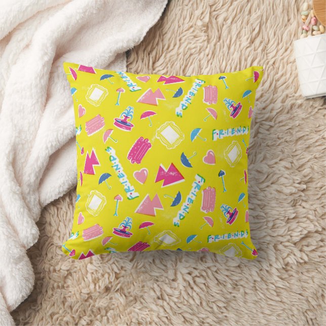 Neon FRIENDS™ Icon Pattern Cushion (Blanket)