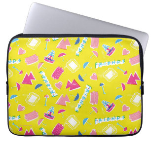 Neon FRIENDS™ Icon Pattern Laptop Sleeve
