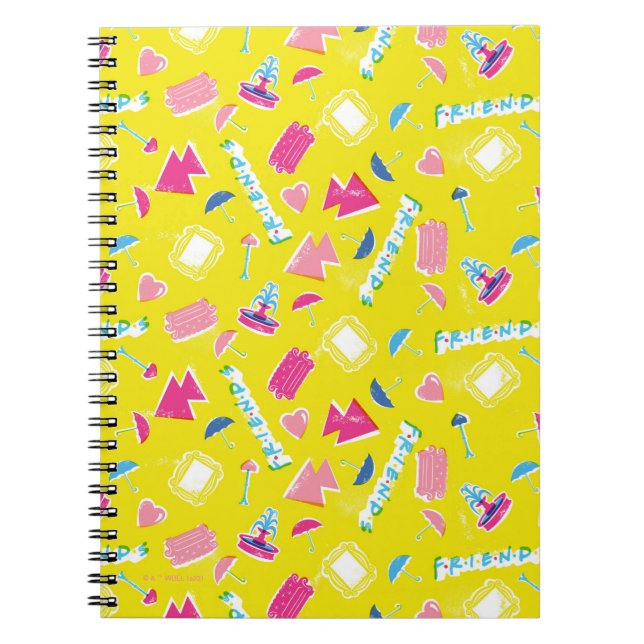 Neon FRIENDS™ Icon Pattern Notebook (Front)