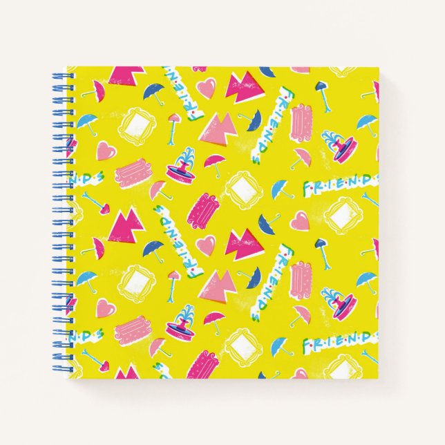 Neon FRIENDS™ Icon Pattern Notebook (Front)