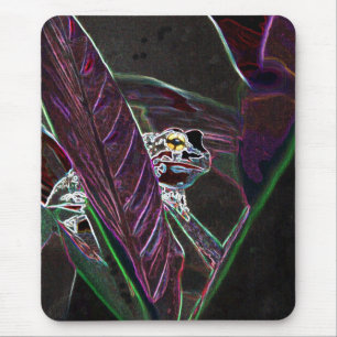Neon Froggy Computer Mouse Pad