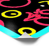 Neon Fruit Extravaganza Poster (Corner)