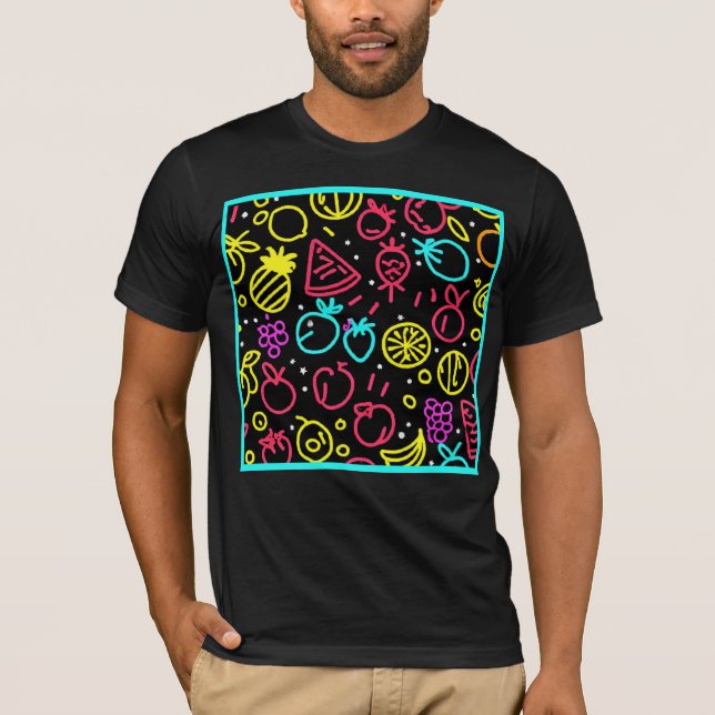 Neon Fruit Extravaganza T-Shirt (Front)