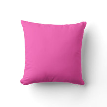 Neon Fuchsia Square Throw Pillow