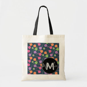 Neon Fun Fish Stingrays Name Library Books Tote Bag
