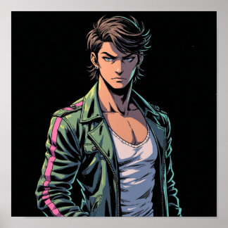 "Neon Fury: Anime Outlaw Edition" Poster