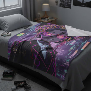 Neon Future ID1028 Fleece Blanket