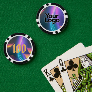 Neon Futuristic Poker Party Corporate Business  Chips
