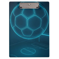 Neon Futuristic Soccer Field Art